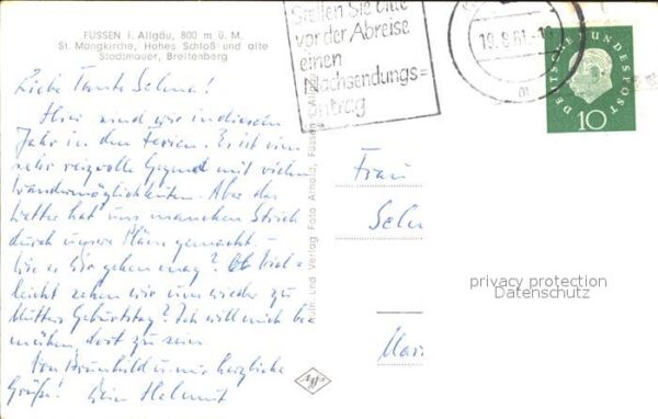 Fuessen Allgaeu St Mangkirche Hohes Schloss und alte St – Bild 2