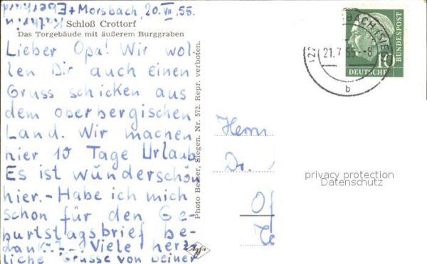 Crottorf Schloss Crottorf Torgebäude mit Burggra – Bild 2