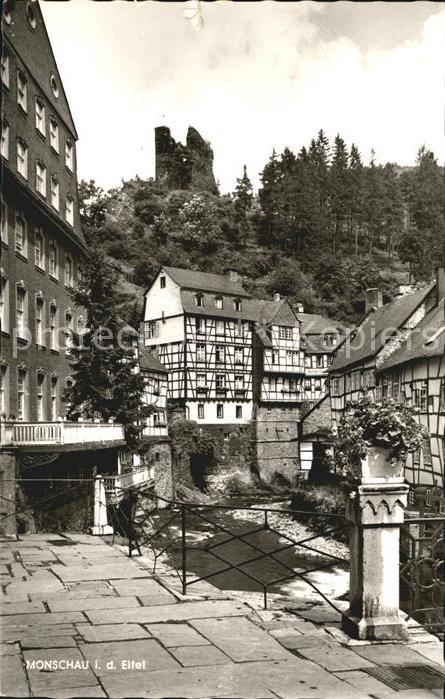 Monschau Rurpartie mit Ruine Haller