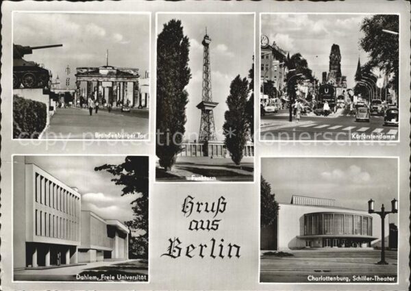 Berlin Brandenburger Tor Funkturm Kurfürstenda