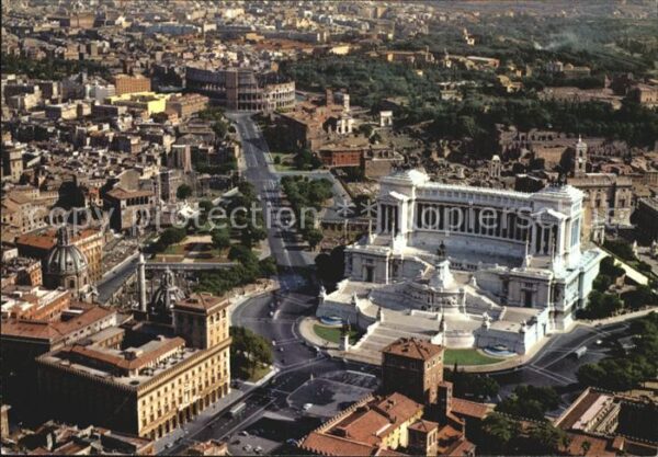 Roma Rom Piazza Venezia e Colosseo Veduta aerea