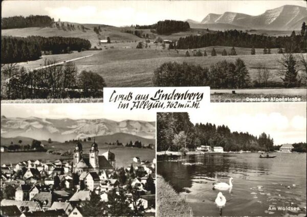 Lindenberg Allgaeu Dt Alpenstrasse Ortsansicht Waldsee Sch