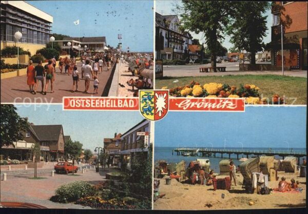 Groemitz Ostseebad Promenade Strassenpartie Strand Seebrüc