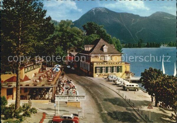 Tegernsee Motiv am Schlosscafe