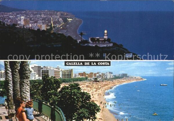 Calella de la costa Fliegeraufnahme