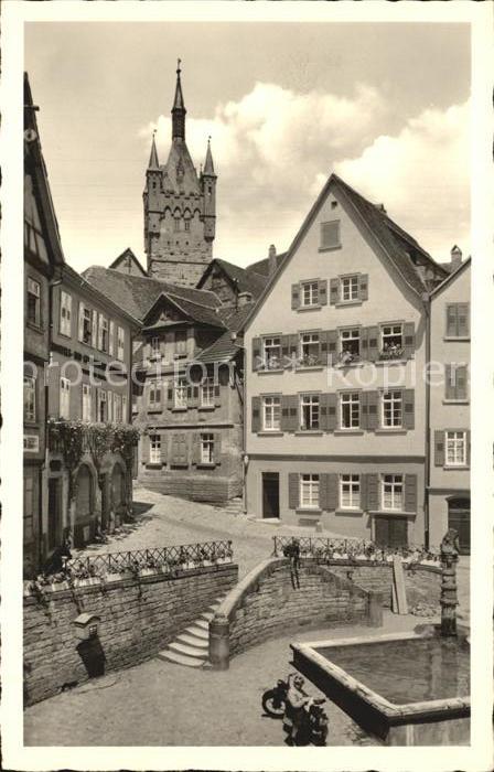 Bad Wimpfen Partie am Löwenbrunnen Altstadt Turm