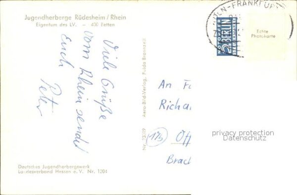 Ruedesheim Rhein Gesamtansicht mit Jugendherberge Fliege – Bild 2