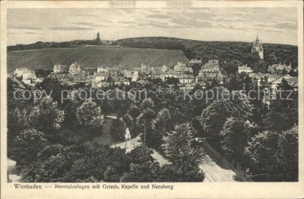 Wiesbaden Nerotalanlagen mit Griechischer Kapelle