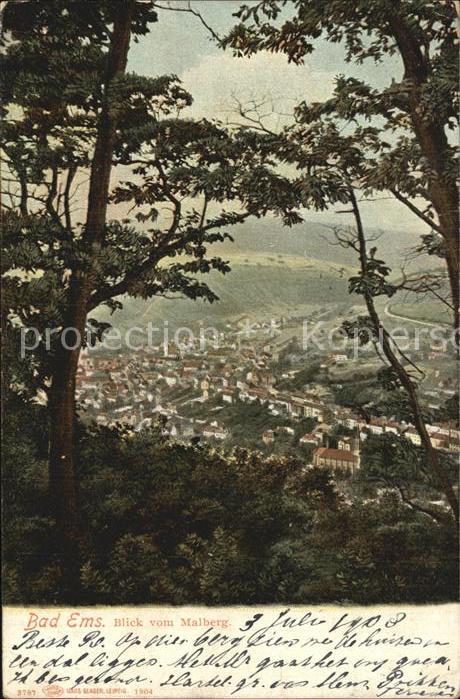 Bad Ems Panorama Blick vom Malberg