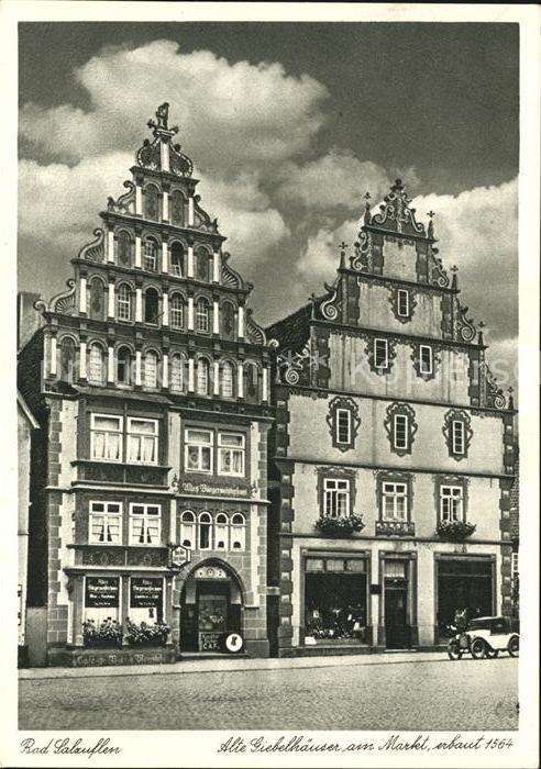Bad Salzuflen Alte Giebelhäuser am Markt erbaut 1564
