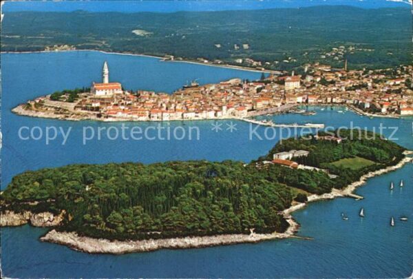 Rovinj Istrien Halbinsel Insel Fliegeraufnahme