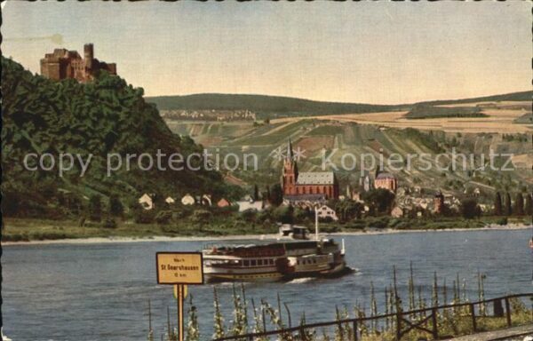 Oberwesel Rhein mit Schönburg