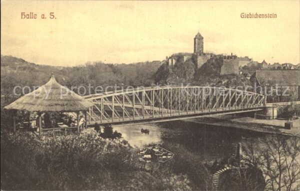 Halle Saale Giebichenstein Brückenpartie mit Burg