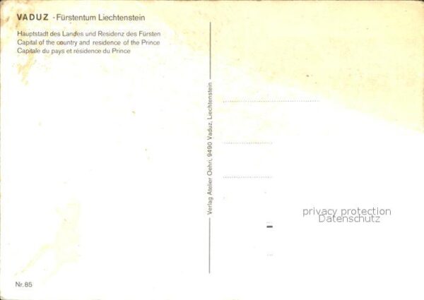 Vaduz Fürstentum Liechtenstein – Bild 2