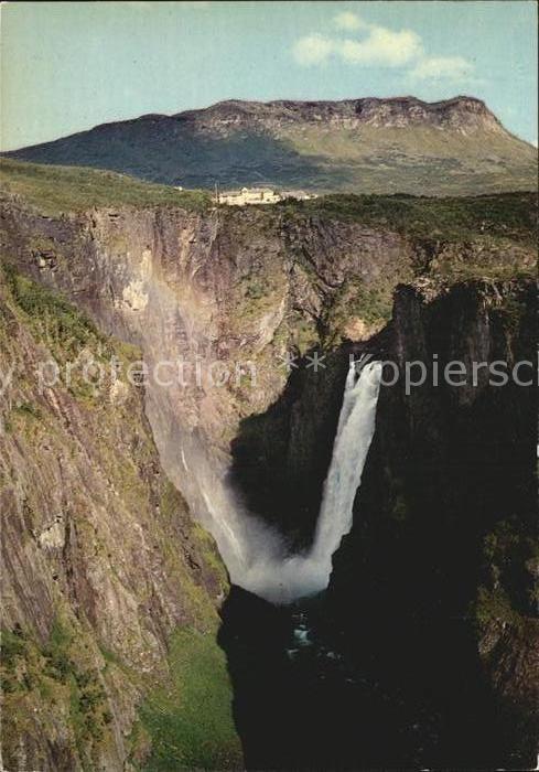Norge Norwegen Fossli-Hotel og Voringfossen Wasserfall