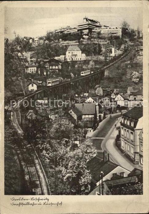 Loschwitz Fliegeraufnahme Bergbahn