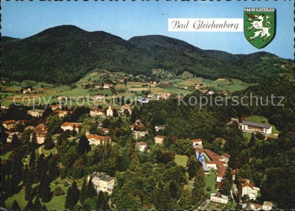Bad Gleichenberg Fliegeraufnahme mit Kurmittelhaus und K