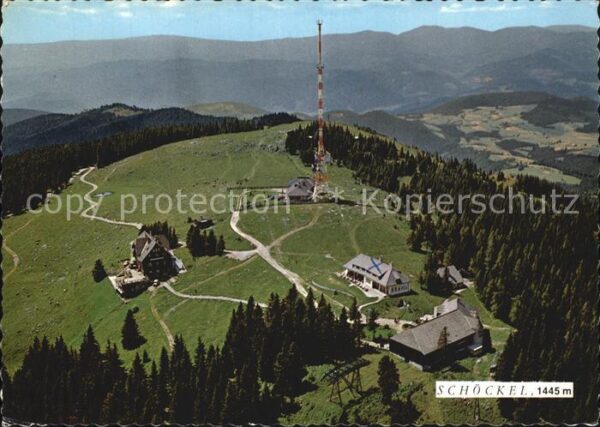 Steiermark Schöcke Fliegeraufnahme Sendeturm