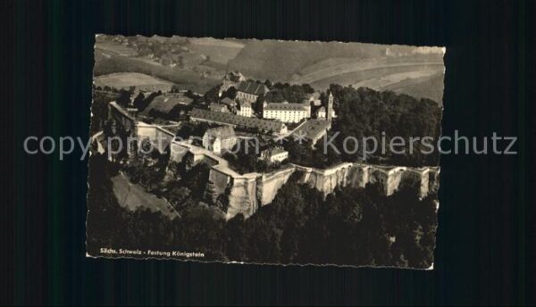 Saechsische Schweiz Festung Königstein Fliegeraufnahme