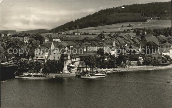 Saalburg Saale Stausee der Bleiloch Saaletalsperre