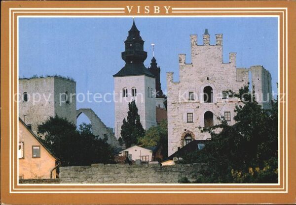 Visby St Lars ruin Sta Maria domkyrka och Gam
