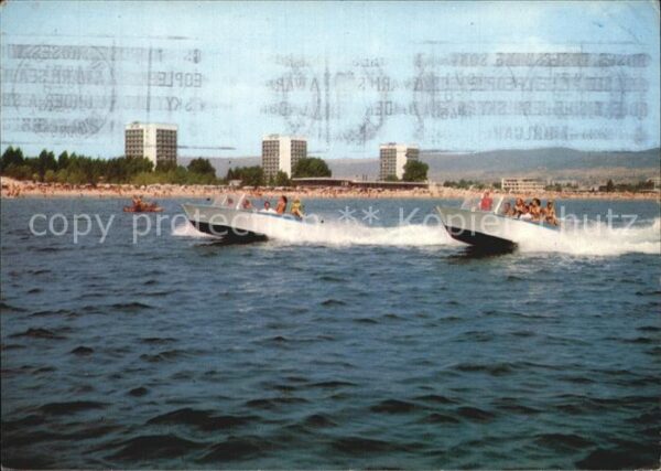 Slantschev Brjag Strandpartie Motorboote