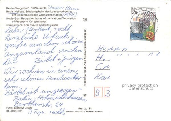 Heviz Heilbad Erholungsheim der PGH – Bild 2