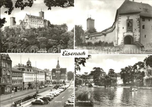Eisenach Thueringen Wartburg Eingang Markt Prinzenteich