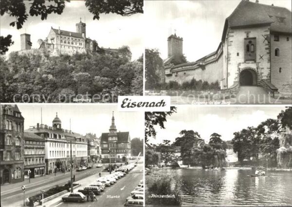 Eisenach Thueringen Wartburg Burgeingang Markt Prinzenteich