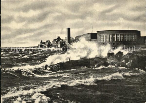 Wilhelmshaven Strandhalle bei Sturmflut