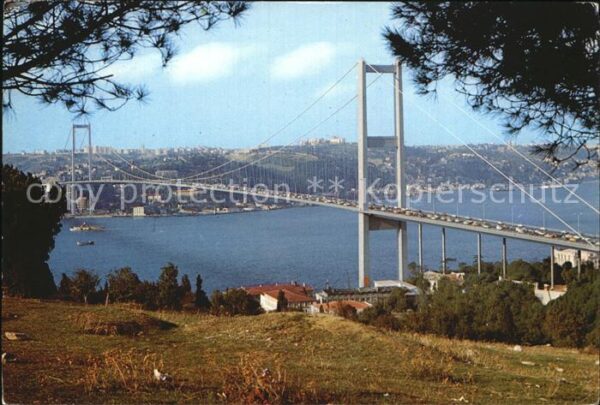 Istanbul Constantinopel Bosphorus Bridge from Beylerbeyi villag