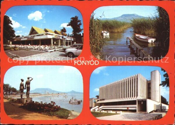 Fonyod Fuerdoe Boote Denkmal Ansichten