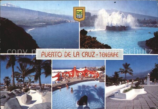 Puerto de la Cruz Teneriffa Swimmingpool Uferpromenade