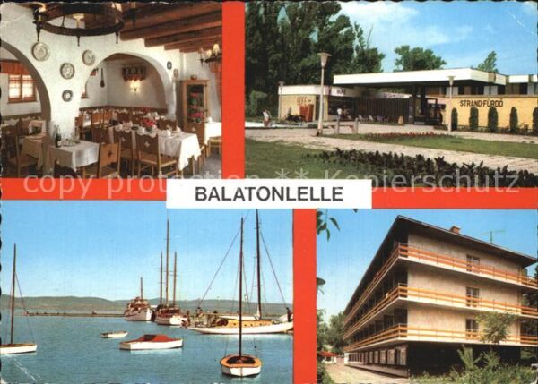 Balatonlelle See Boote Strandhaus Gaststätte