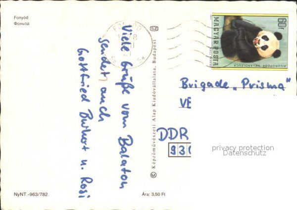 Fonyod Fuerdoe See Boote Denkmal Strandhaus Gaststätte – Bild 2
