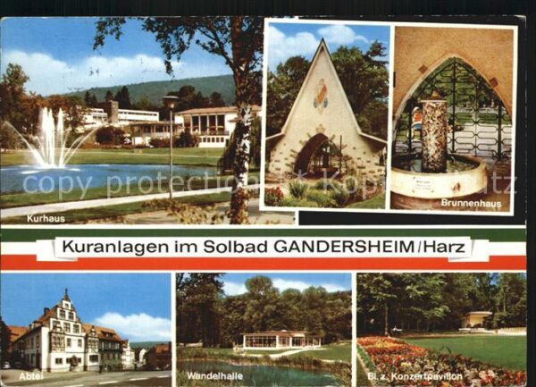 Gandersheim Bad Kuranlagen Solbad Wandelhalle Brunnehau
