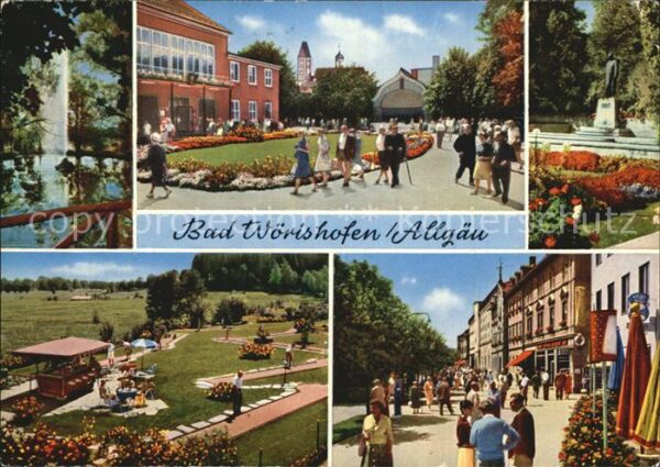 Bad Woerishofen Kurpark Kurhaus Kneippdenkmal  Minigolf