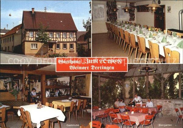 Dertingen Gasthaus zum Löwen Biergarten Gaststube