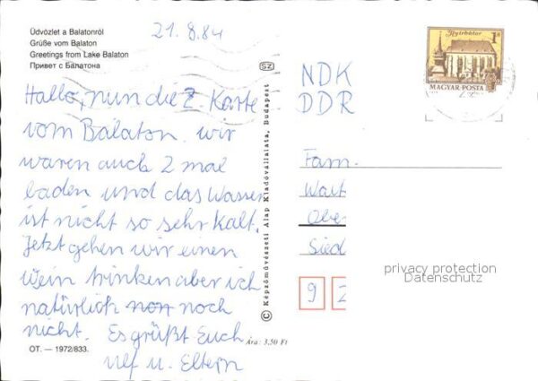 Balaton Plattensee Post Denkmal Fährschiff – Bild 2