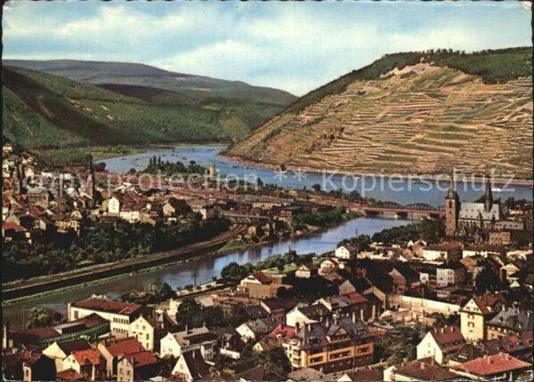 Bingen Rhein mit Nahemündung