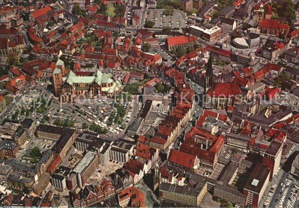 Muenster Westfalen Fliegeraufnahme Dom Lambertikirche Prin