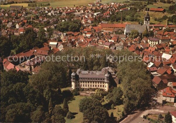 Lich Hessen Fliegeraufnahme mit Schloss