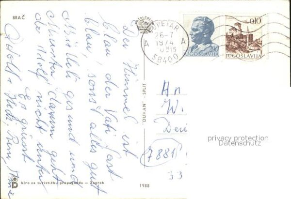 Jugoslawien Yugoslavie Brac Hafen – Bild 2