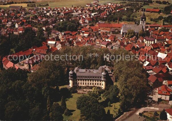 Lich Hessen Fliegeraufnahme mit Schloss