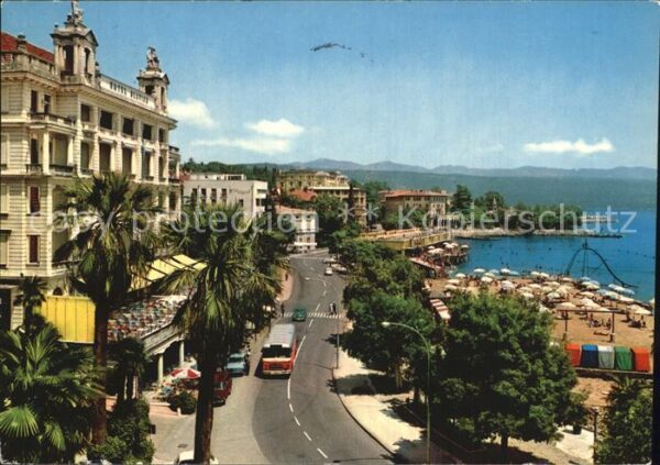 Opatija Abbazia Strassenpartie am Meer