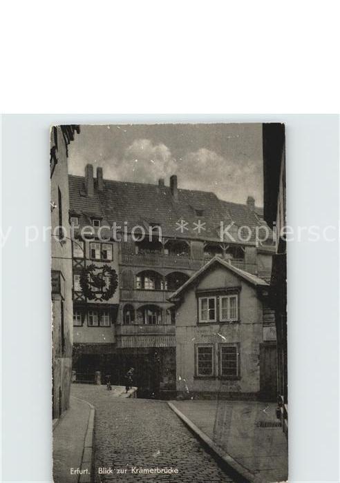Erfurt Blick zur Krämerbrücke