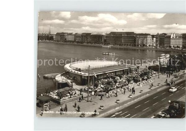 Hamburg Alsterpavillon und Jungfersstieg