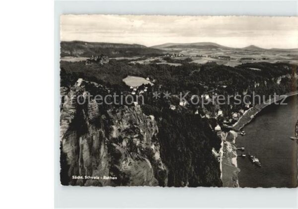 Rathen Saechsische Schweiz Fliegeraufnahme