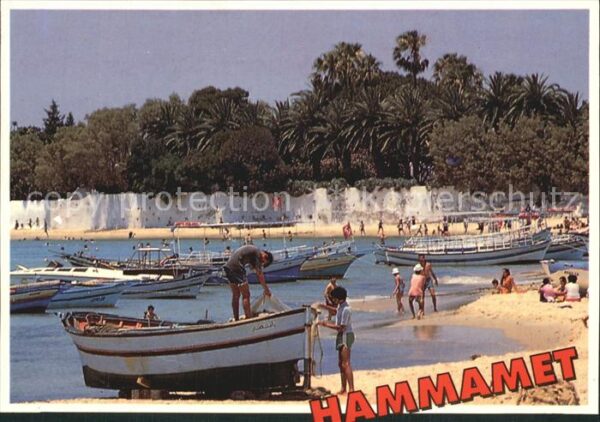 Hammamet Strand Fischerboote