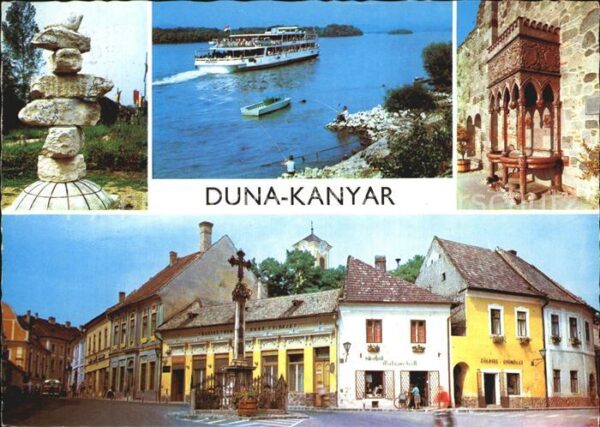 Vac  Duna Kanyar Donauknie Dampfer Ortsparti